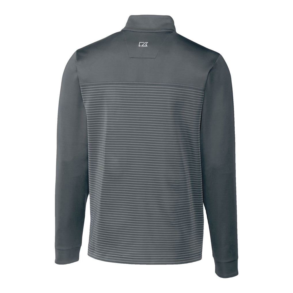  Inter Miami CF Cutter & Buck Traverse Stretch Eco Stripe Quarter-Zip Pullover Top - Gray